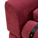 Modern Loveseat Sofa 2 Seater With USB Ports, Cylindrical Armrests