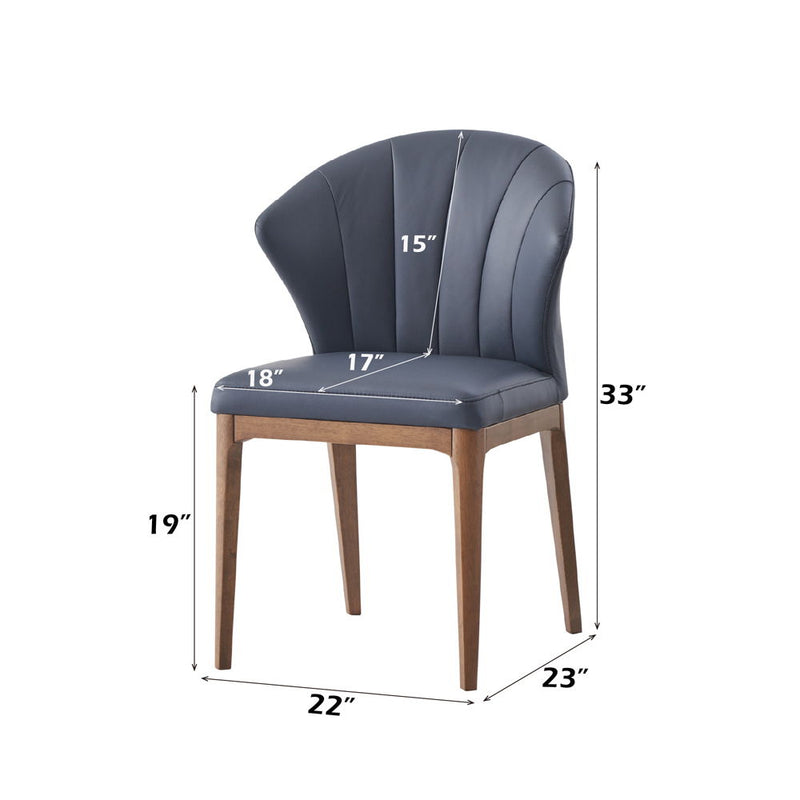 Seraphyne - Side Chair (Set of 2) - Slate & Walnut