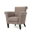 Elegant Club Chair With Nailhead Trim And Birch Wood Legs