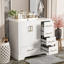 Traditional Bathroom Vanity With Soft Close Doors And Drawers