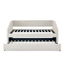 Elegant Daybed With Trundle Upholstered Tufted Sofa Bed