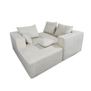 Modular Corner Sofa With Soft Linen Fabric