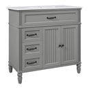 Bathroom Vanity With Sink, Freestanding Cabinet & Drawers