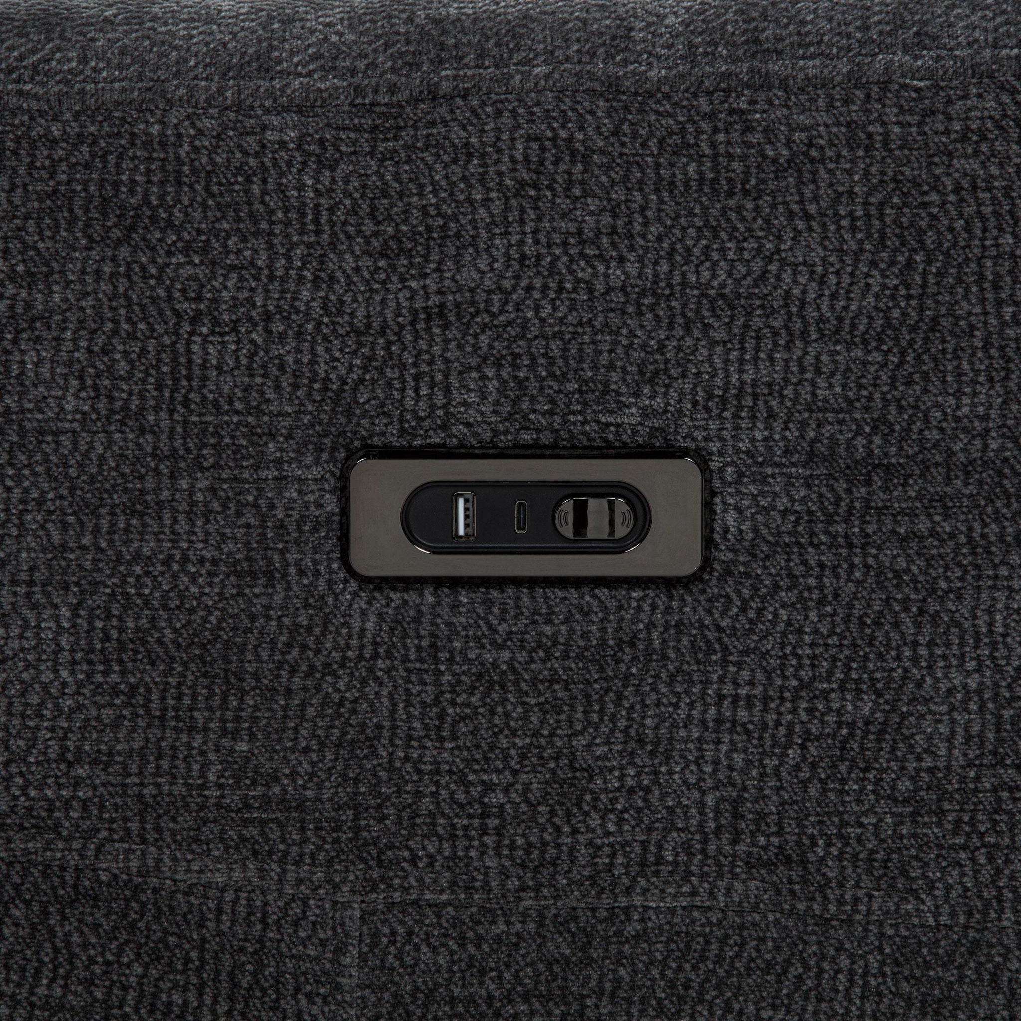 Kennett 2-piece Chenille Power Reclining Sofa Set Dark Grey