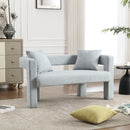 Modern Chenille Loveseat Sofa, Comfy Upholstered 2 Seater