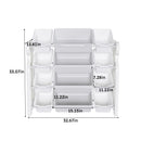 Multi Functional Kids Toy Storage Organizer Cabinet With Hdpe Shelf And 12 Bins - Gray White