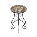 Colorful Outdoor Side Table With Ceramic Tile Top