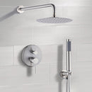 Elegant 10" Round Rain Shower Head And Handheld Set With Adjustable Tilt And Dual Modes