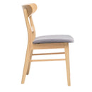 Mid Century Modern Dining Chair With Upholstered Seat And Wood Frame