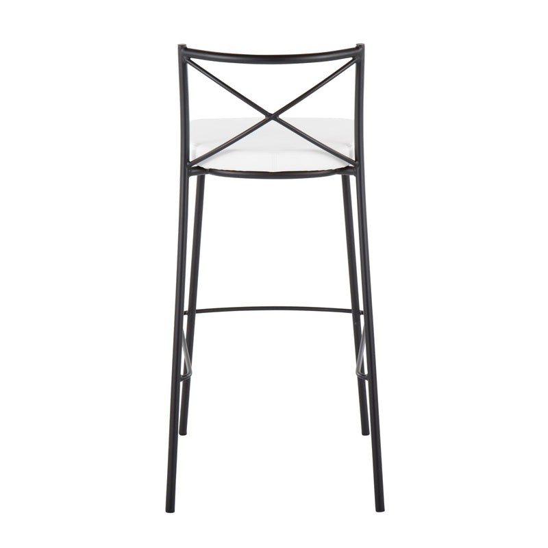 Modern Charlotte - Contemporary Fixed Height Barstool (Set of 2)