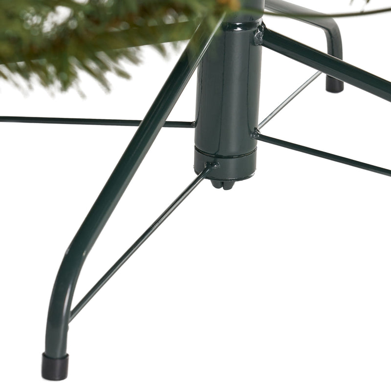 Noble - 7' Hinged Christmas Tree With 500 Clear Lights - Green