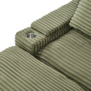 Convertible Loveseat Sofa With Storage And USB Ports - Green