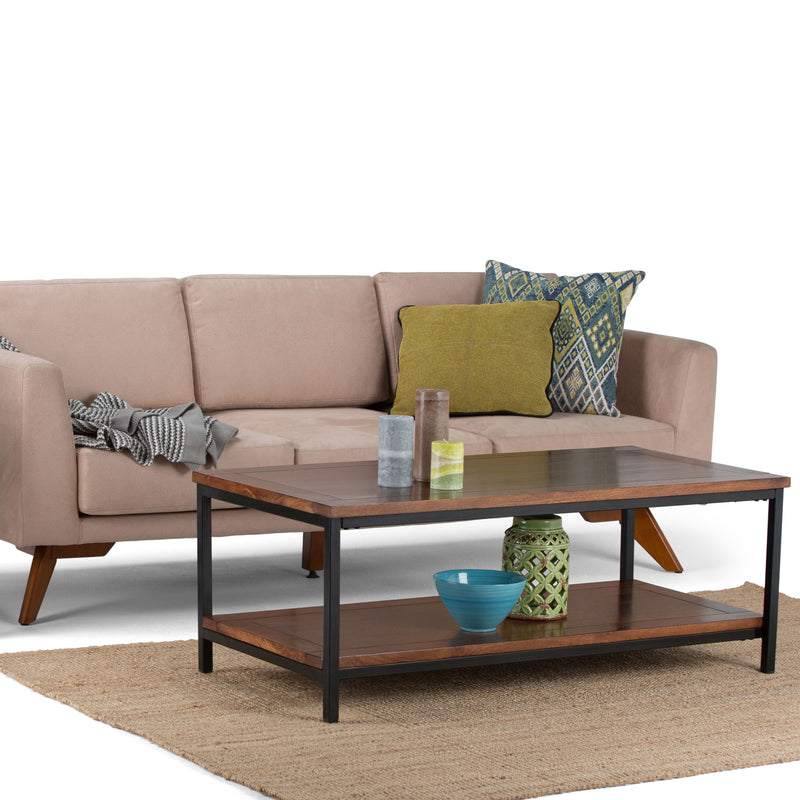 Skyler - Coffee Table - Dark Cognac Brown