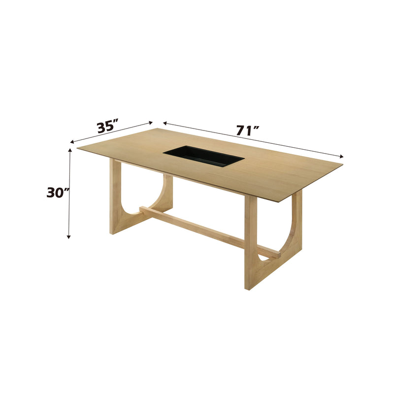 Blayde - 8 Pieces Dining Room Set - Natural / White