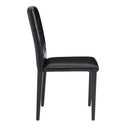 Dining Chairs With Ergonomic Buckle Backrest For Family Dining Rooms