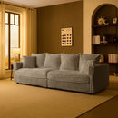 Modern Comfy Upholstered 4 Seat Sofa Cloud Couch,Deep Seat With Soft Pillows
