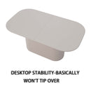 Modern Dining Table With Vertical Striped Legs