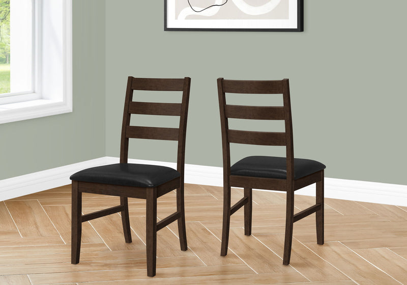 Dining Chair, Dining Room, Side, Upholstered, Transitional (Set of 2) - Black