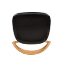 Raven - Stacking Sculpted Oak Dining Chair - Warm Natural Brown / Black