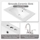 Bathroom Vanity With Sink, Deep Drawer, Door Shelf, 2 Tier Basket