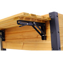 Raised Garden Bed With Metal Legs And Folding Storage Shelf