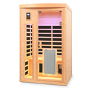 Low Emf Front Door With Heating Panel 2 Person Hemlock Far Infrared Indoor Suana Room - Natural