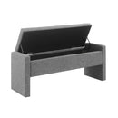 Modern Upholstered Large Bed End Bench With Storage