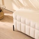 Wide Upholstered Velvet Storage Soft Bench Ottoman With Metal Legs