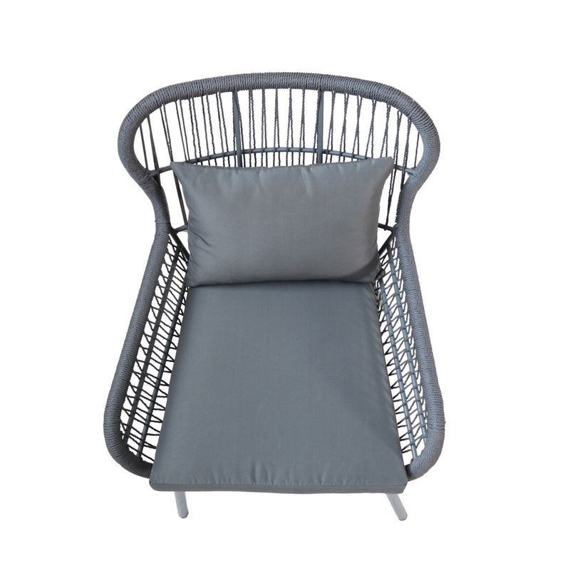 Southport - Club Chair With Woven Rope And Cushions