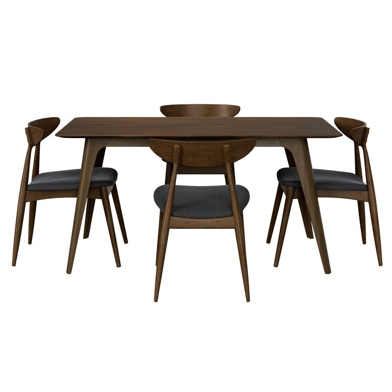 5 Piece Dining Set With Ergonomic Chairs