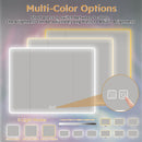 Aluminium Medicine Cabinet Mirror With LED Light And Defogging Function - Gray