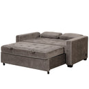Upholstered Sleeper Bed Sofa With Dual USB Charging, Adjustable Backrest