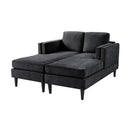 Modern Chaise Lounge With Dual Layer Armrests
