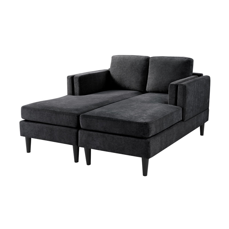 Modern Chaise Lounge With Dual Layer Armrests