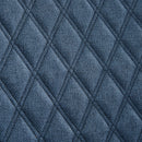 Modern Accent Chair With Quilted Back And Silver Studs - Dark Blue