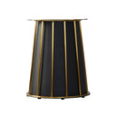 59.05" Modern Artificial Stone Round Panel Metal Iron Base Dining Table, Can Accommodate 8 People, (Not Including Chairs) - White / Black