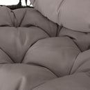 Marlin Hanging Egg Chair Basket With Teardrop Design - Gray