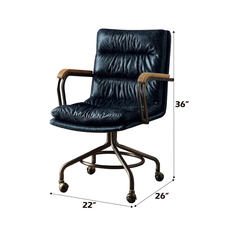 Harith - Retro Top Grain Leather Office Chair