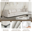 Modern Modular Sectional Oversized Couch Set With Pillows, Minimalist Style Wide Seat Comfy Sofa