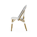 Outdoor Rattan And Aluminum French Bistro Chairs Set