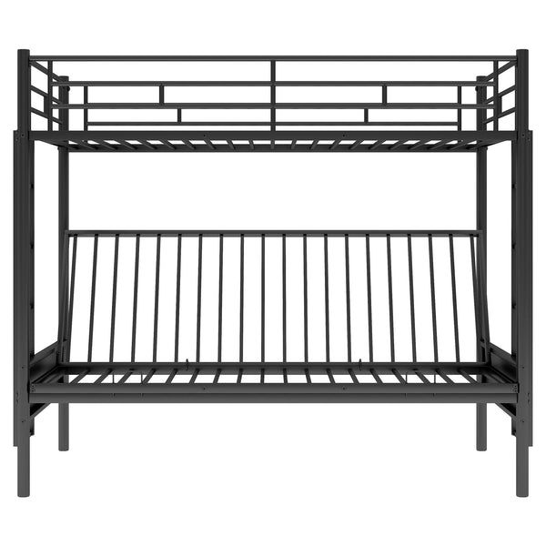 Twin Over Full Bunk Bed, Multi Function - Black