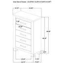 Oakglen - 5-Drawer Bedroom Chest Of Drawers - Weathered Oak