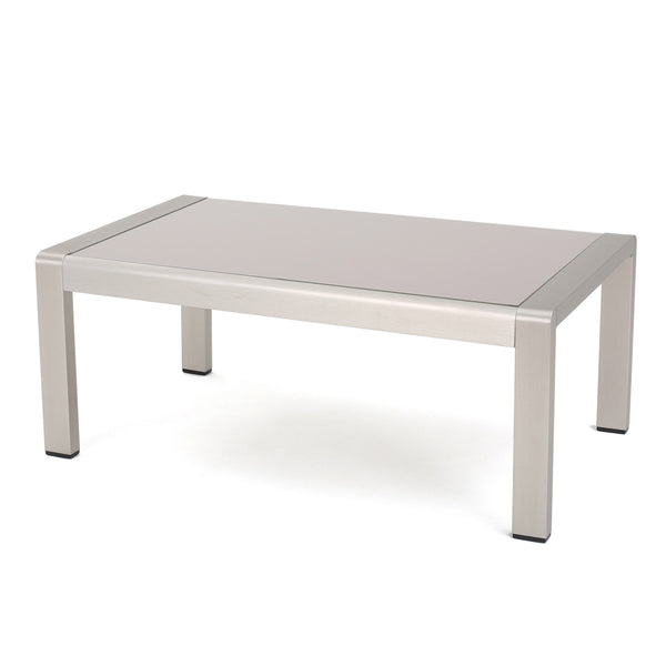 Outdoor Aluminum Coffee Table - Silver