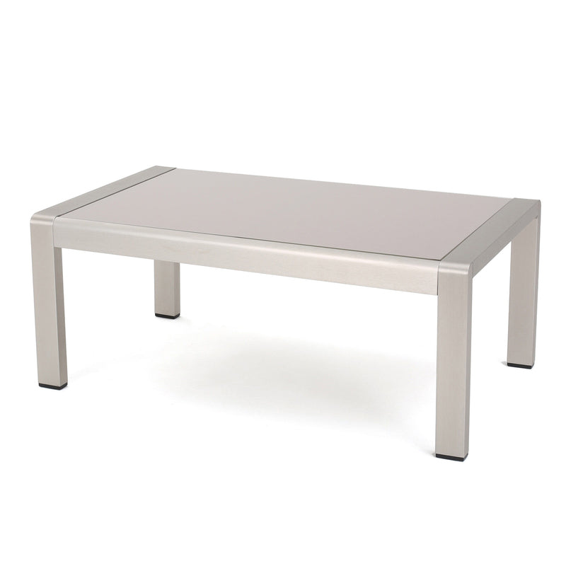 Outdoor Aluminum Coffee Table - Silver