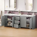Double Sink Bathroom Vanity With Quartz Countertop