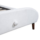 Upholstered Platform Bed With Sheep Shaped Headboard