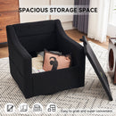 Linen Fabric 360° Swivel Accent Chair With Upholstered Back Pillow And Rivet Armrest