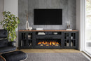 Essex - Fireplace TV Stand Console For TVs Up To 100" - Black, Whiskey