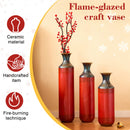 Modern Droplet Shaped Floor Vase Set, 3 Piece Home Decor