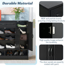 Sleek And Modern Shoe Cabinet With Adjustable Shelves, Space Saving Design
